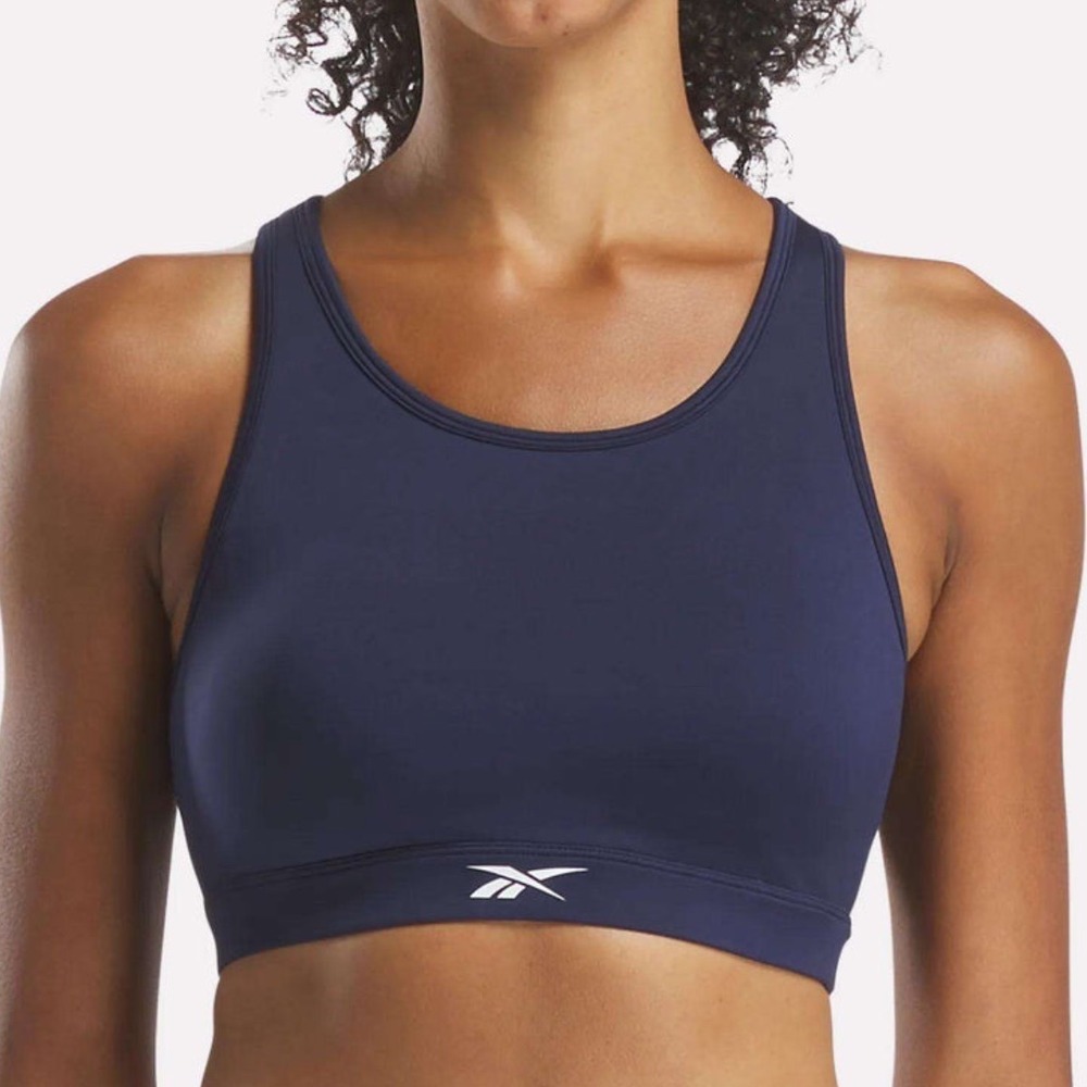 Reebok Sports Bra Women Large Navy Blue PreLoved